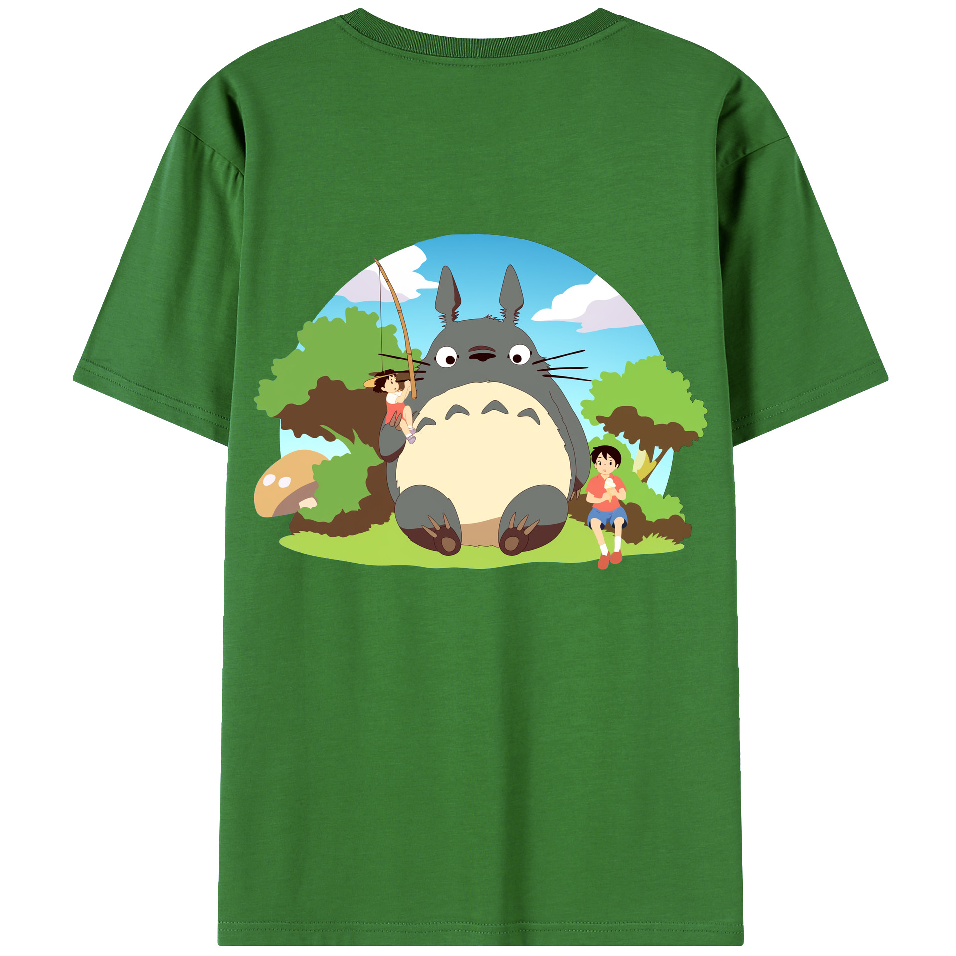 （画像用） となりのトトロ 草壁メイ 草壁サツキ My Neighbor Totoro Satsuki Kusakabe Mei Kusakabe レディース半袖Tシャツ(バックプリント)